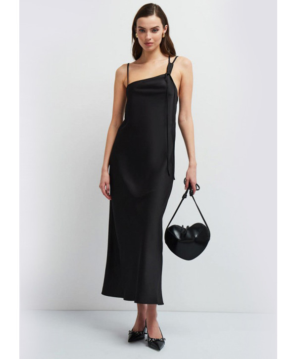 Сукня комбінація асиметрична міді, чорна