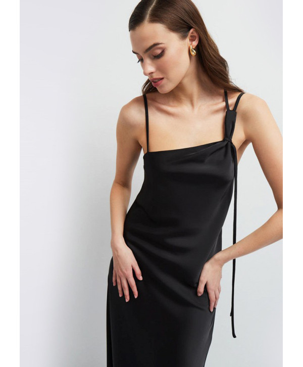 Сукня комбінація асиметрична міді, чорна