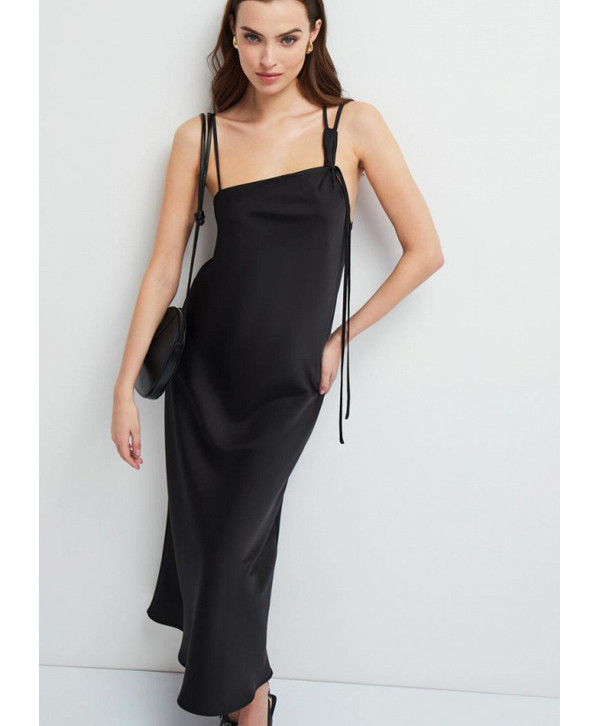 Сукня комбінація асиметрична міді, чорна