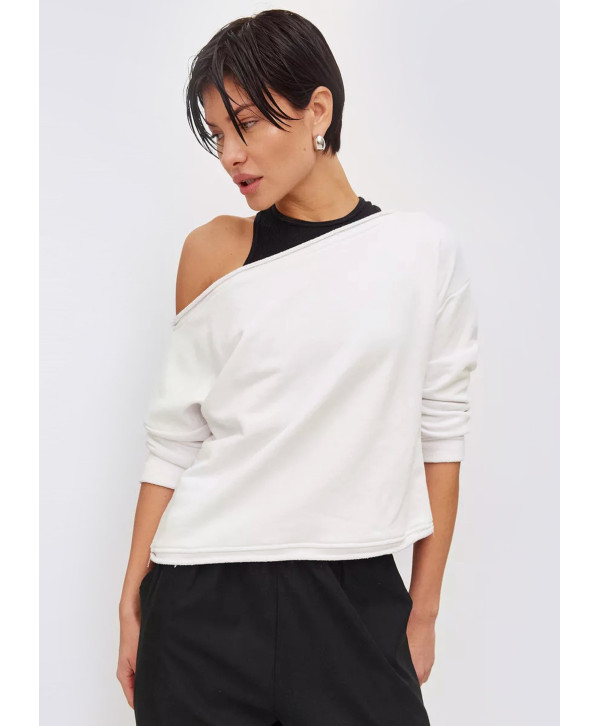 Світшот бавовняний з відкритими плечима Світшот бавовняний з відкритими плечима