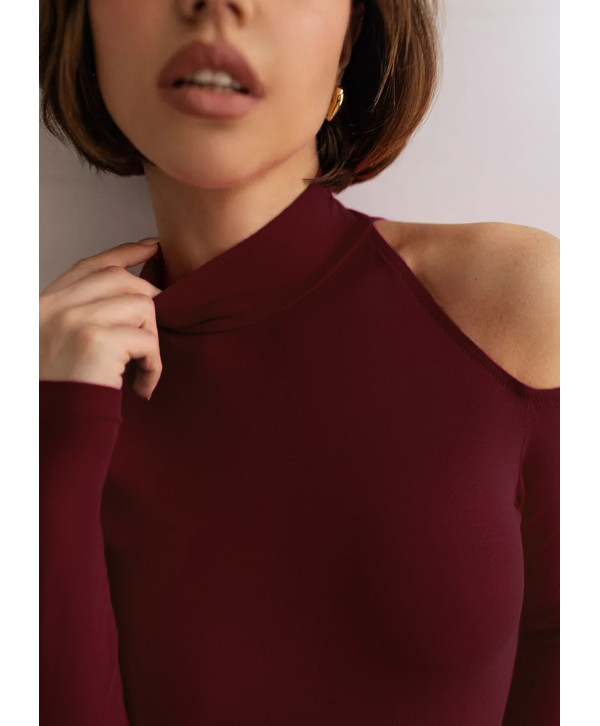 Боді бавовняний "Квіта" бордовий