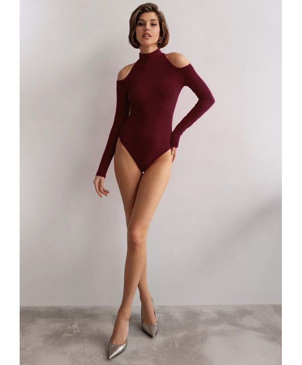 Боді бавовняний "Квіта" бордовий