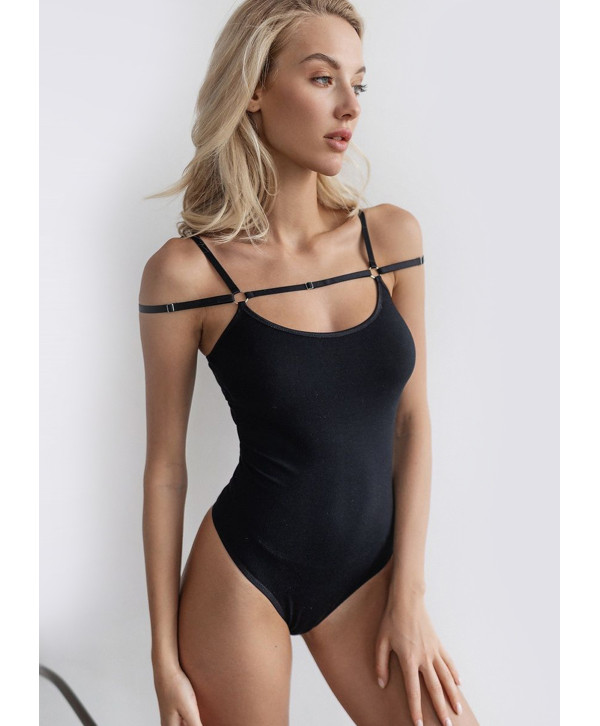 Боді в рубчик на бретелях "Лада" Боді в рубчик на бретелях "Лада"