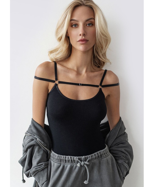 Боді в рубчик на бретелях "Лада" Боді в рубчик на бретелях "Лада"