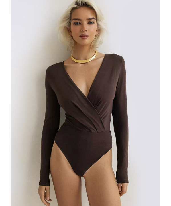 Melania brown cotton bodysuit