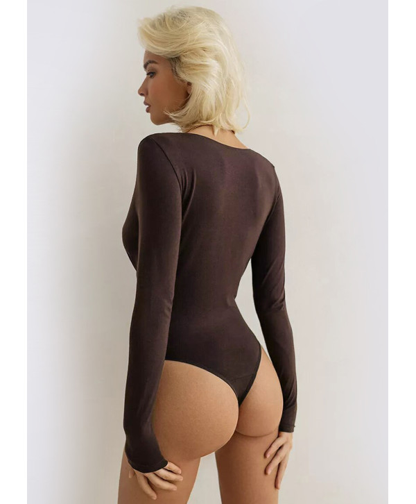 Бавовняний боді Меланія коричневий
