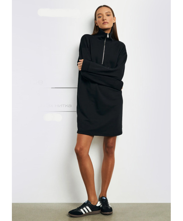 Сукня з бавовняного трикотажу з начосом Сукня з бавовняного трикотажу з начосом