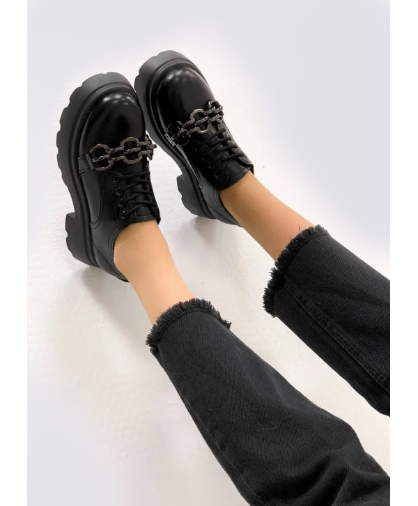 Туфлі закриті на платформі, шкіра Туфлі закриті на платформі, шкіра