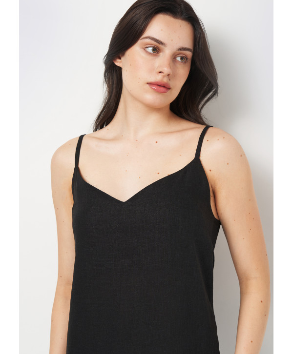 Сукня лляна, чорна