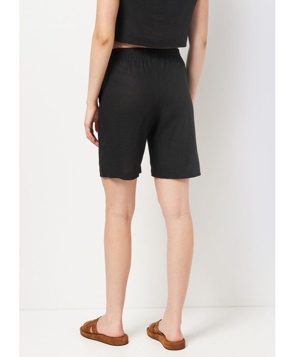 Шорти лляні, чорні