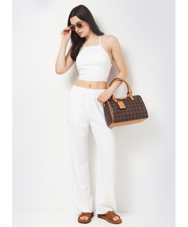 Топ на зав'язках лляний, білий Топ на зав'язках лляний, білий