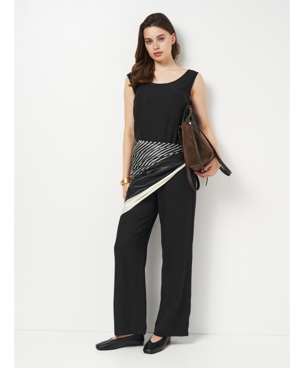 Брюки лляні, чорні