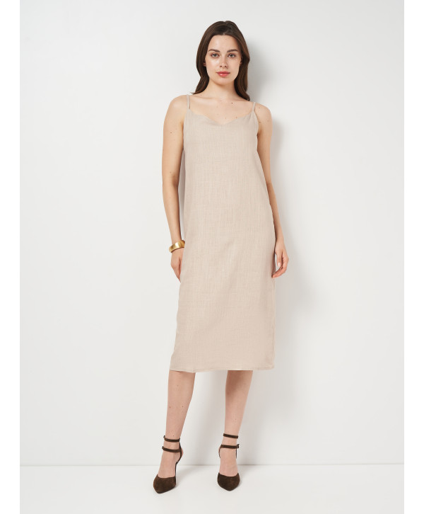 Сукня лляна, бежева