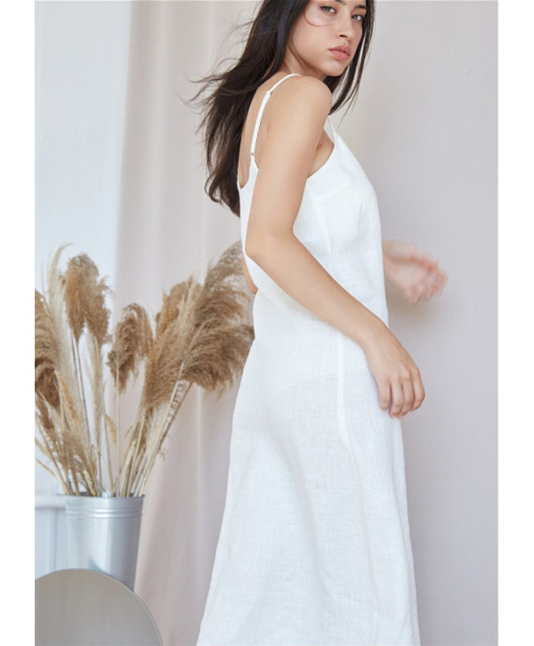Сукня лляна, біла
