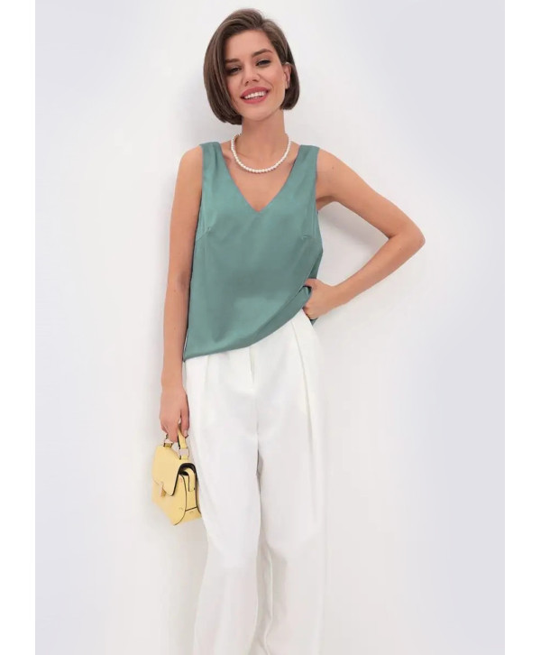 Майка шовкова, м'ятний Майка шовкова, м'ятний