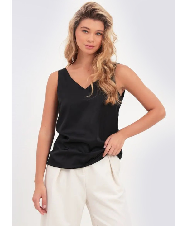 Майка шовкова, чорна Майка шовкова, чорна