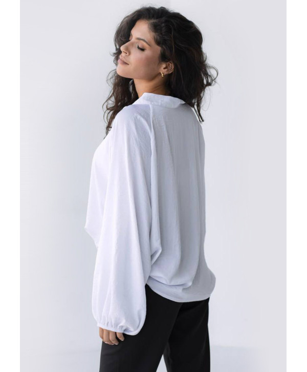 Блуза літня Oversize з жатої віскози Блуза літня Oversize з жатої віскози