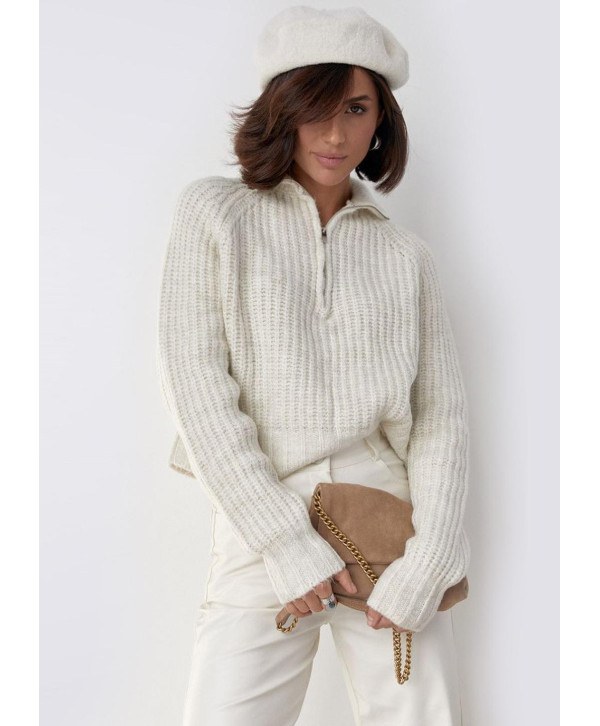 Светр теплий вкорочений з вовною