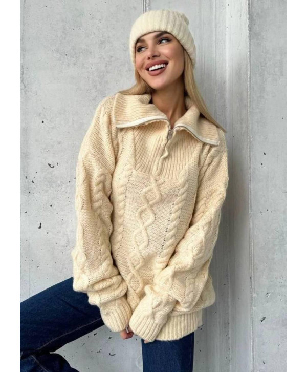 Светр теплий подовжений з вовною