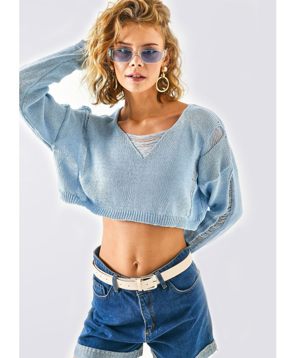 В`язаний светр кроп В`язаний светр кроп