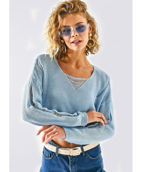 В`язаний светр кроп В`язаний светр кроп