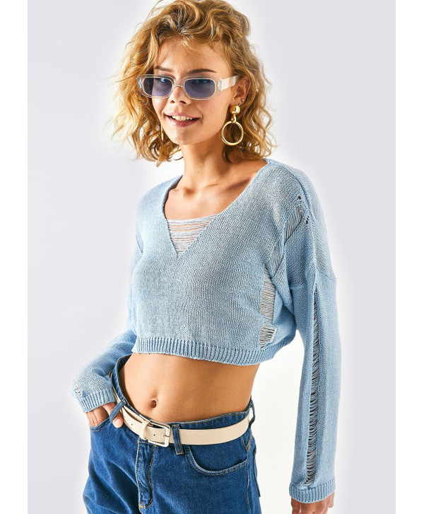 В`язаний светр кроп В`язаний светр кроп
