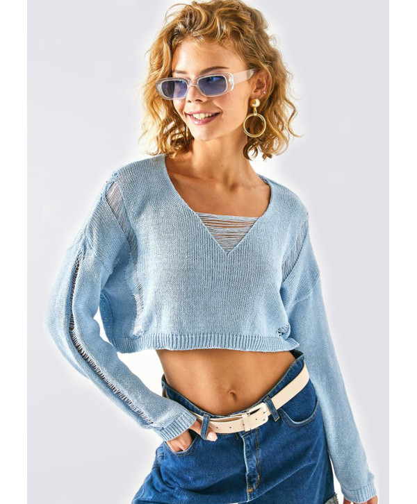 В`язаний светр кроп В`язаний светр кроп