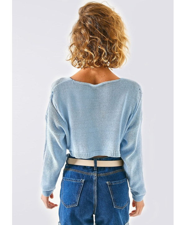 В`язаний светр кроп В`язаний светр кроп