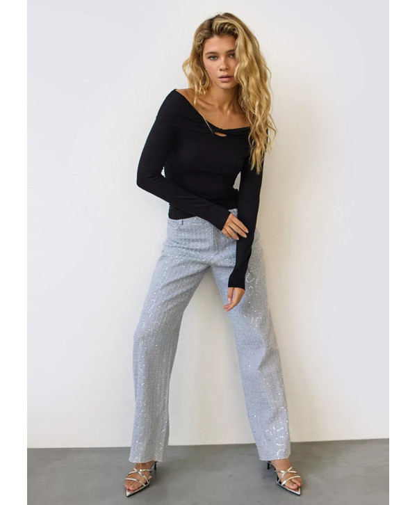 Лонгслів з відкритими плечима