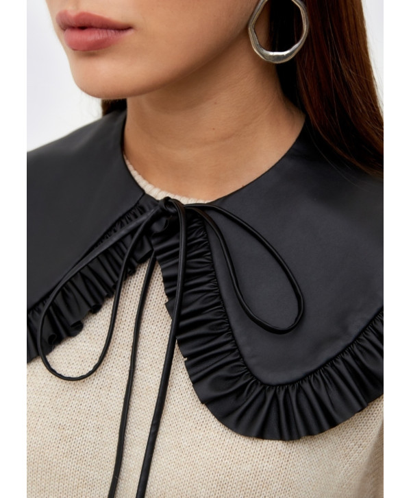 Комірець з еко-шкіри, чорний Комірець з еко-шкіри, чорний