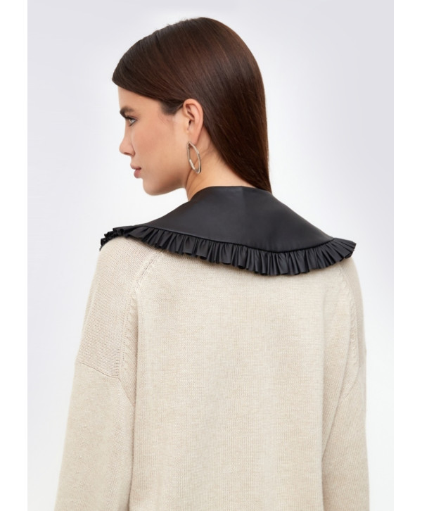 Комірець з еко-шкіри, чорний Комірець з еко-шкіри, чорний