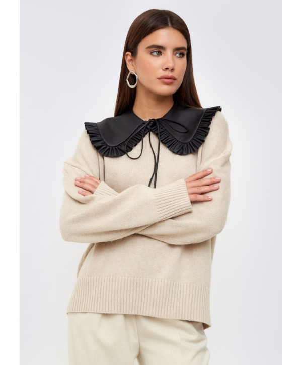 Комірець з еко-шкіри, чорний Комірець з еко-шкіри, чорний