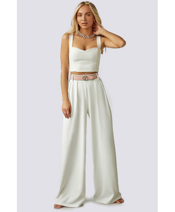 Брюки палаццо, білі