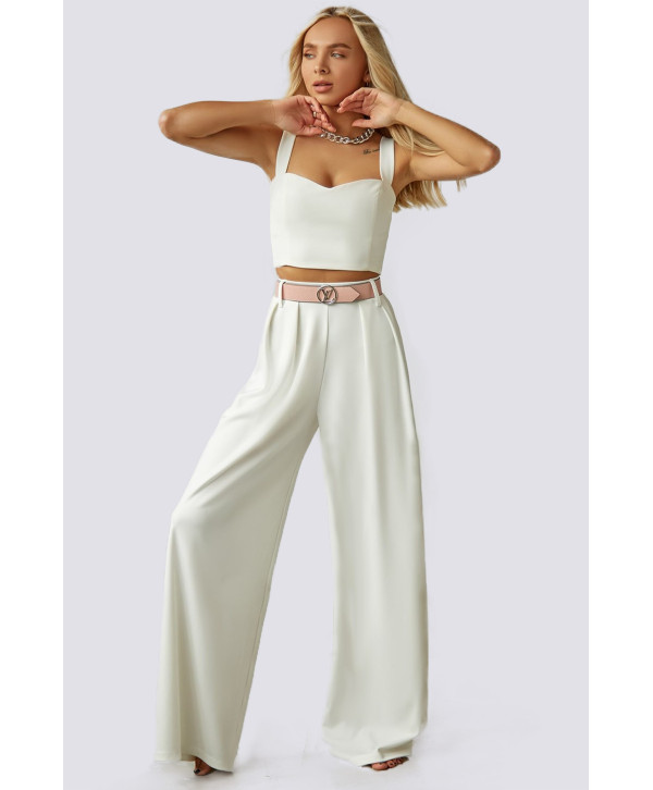 Брюки палаццо, білі