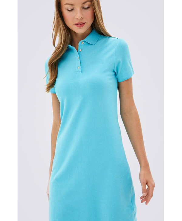 Polo dress, turquoise