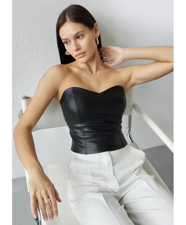 Топ бюст`є з еко-шкіри Топ бюст`є з еко-шкіри