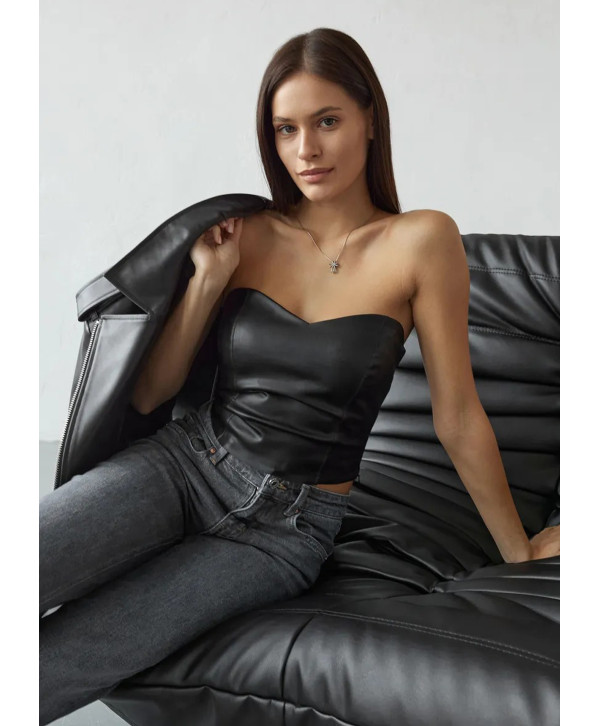 Топ бюст`є з еко-шкіри Топ бюст`є з еко-шкіри