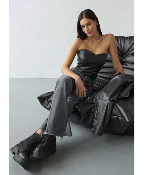 Топ бюст`є з еко-шкіри Топ бюст`є з еко-шкіри