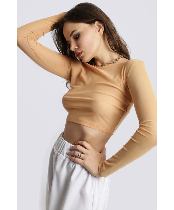 Кроп Топ сітка, тілесний