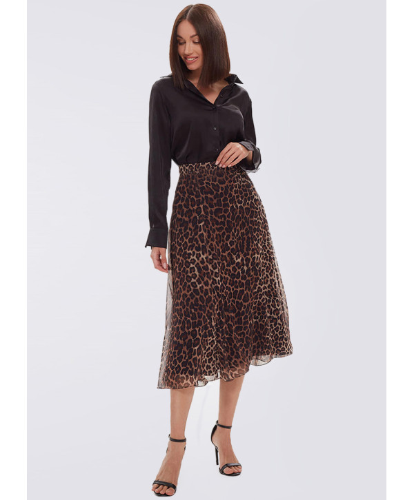 Спідниця "A-line" міді, шифон принт Спідниця "A-line" міді, шифон принт