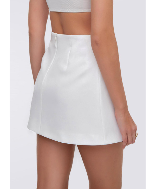Mini summer skirt, white
