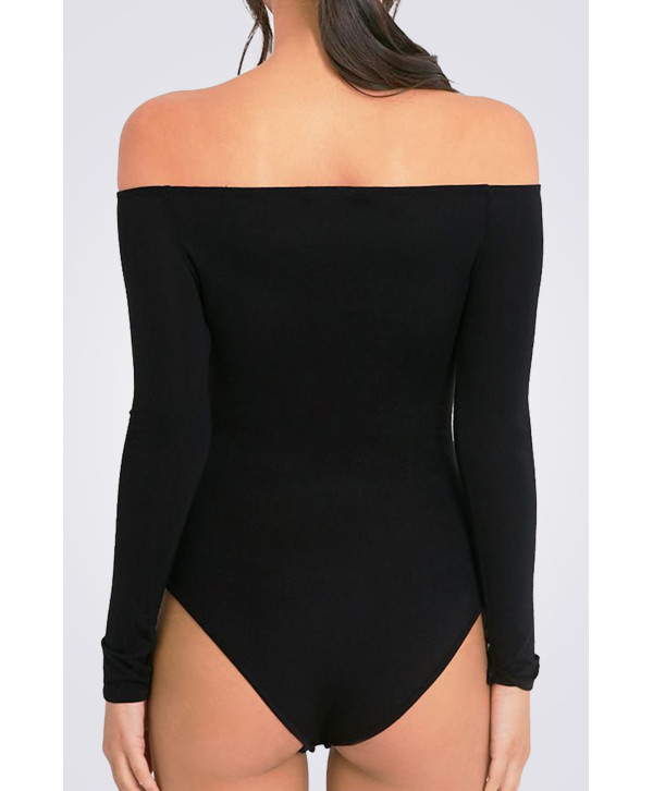 Body with open shoulders, black